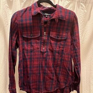 Rare madewell flannel with zipper size small